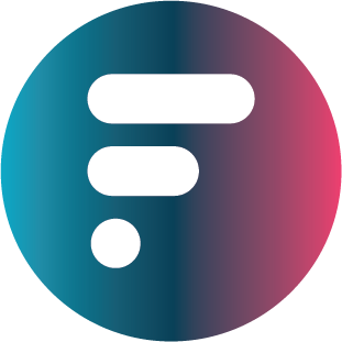 Front3 logo mark white text